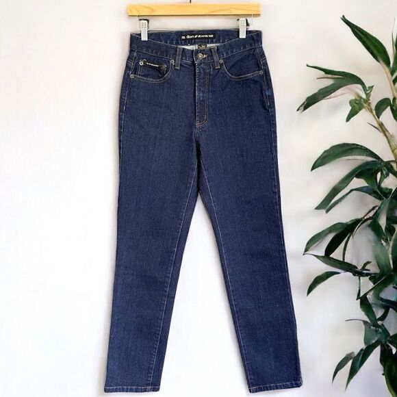 Vintage 90’s DKNY High Rise Tapered Mom Jeans Brown Label Tag - Picture 1 of 7
